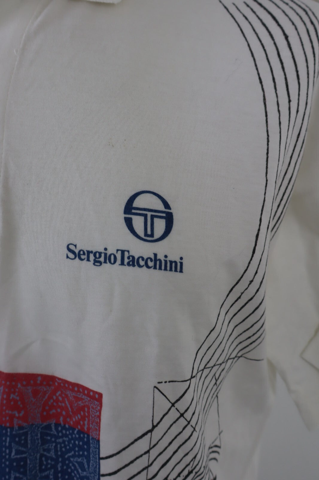 SERGIO TACCHINI MAGLIA POLO TENNIS UOMO TG. VI MAN POLO SHIRT CASUAL VINTAGE