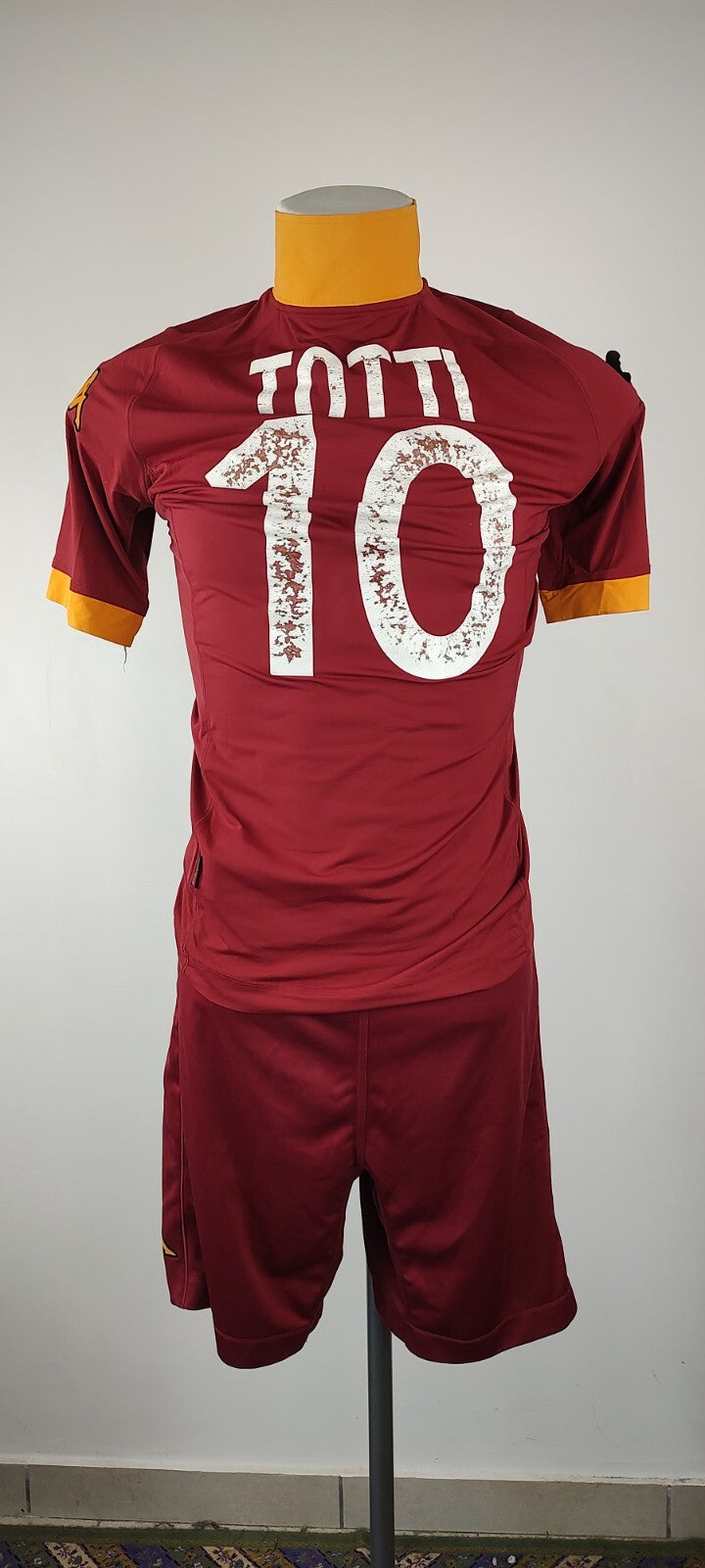 KAPPA ROMA N. 10 TOTTI COMPLETO CALCIO UOMO Tg L FOOTBALL JERSEY SPORT VINTAGE