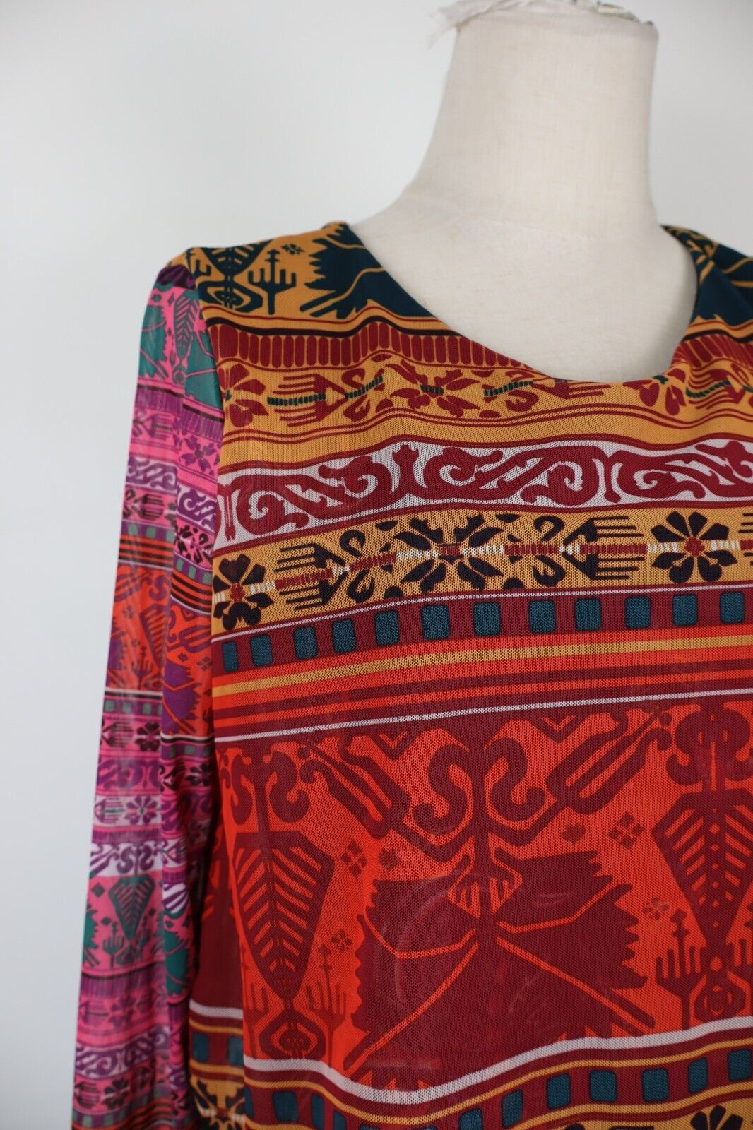 DESIGUAL VESTITO DONNA TG. L WOMAN CASUAL VINTAGE DRESS ABITO