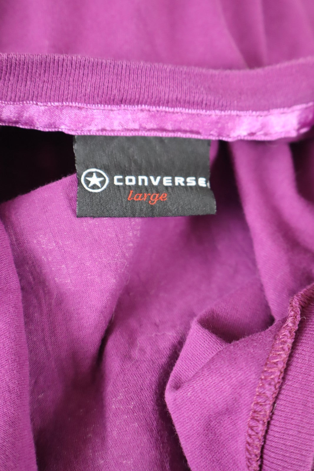 CONVERSE MAGLIA DONNA TG. L WOMAN CASUAL VINTAGE T-SHIRT TOP COTONE