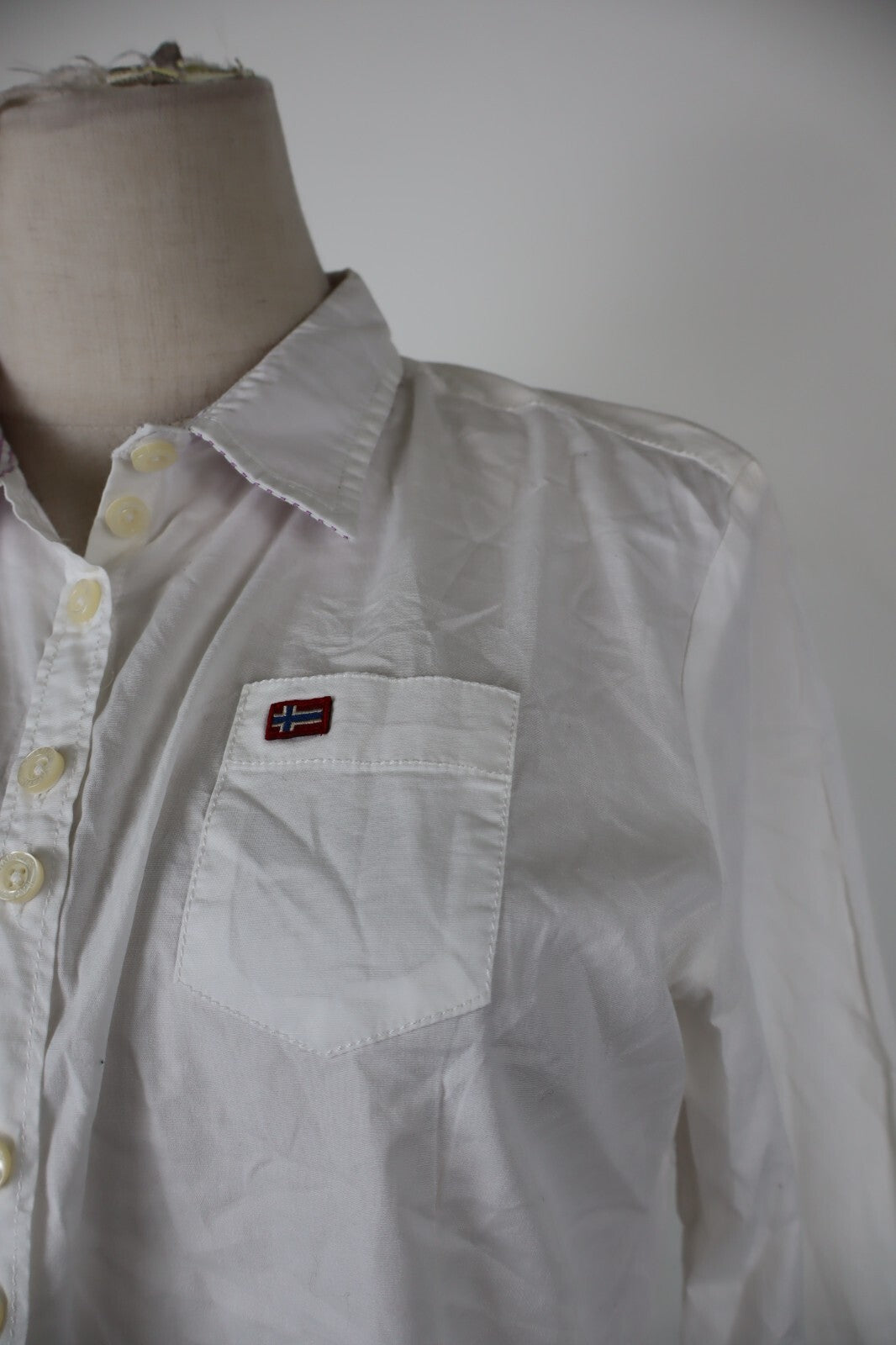 NAPAPIJRI CAMICIA  DONNA TG. L WOMAN SHIRT CASUAL VINTAGE COTONE COTTON