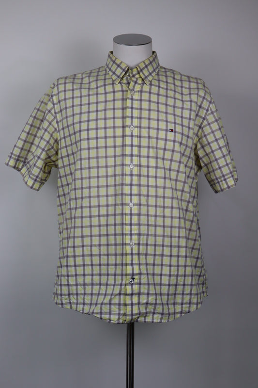 TOMMY HILFIGER CAMICIA UOMO TG. 2XL MAN CASUAL SHIRT VINTAGE SHIRT COTONE