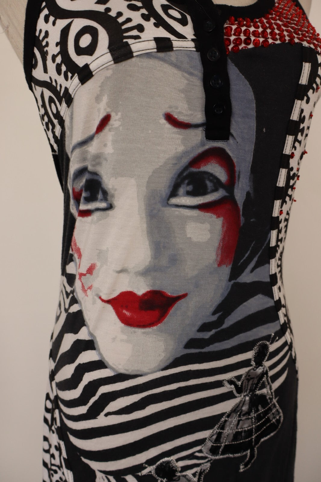 DESIGUAL VESTITO DONNA TG. M WOMAN CASUAL VINTAGE DRESS ABITO CIRQUE DU SOLEIL