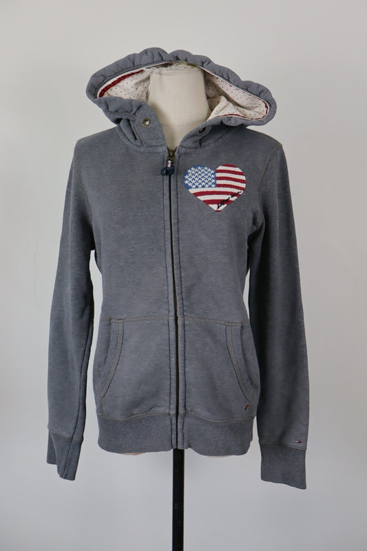 TOMMY HILFIGER DENIM FELPA DONNA Tg S WOMEN CASUAL VINTAGE SPORT SWEATSHIRT