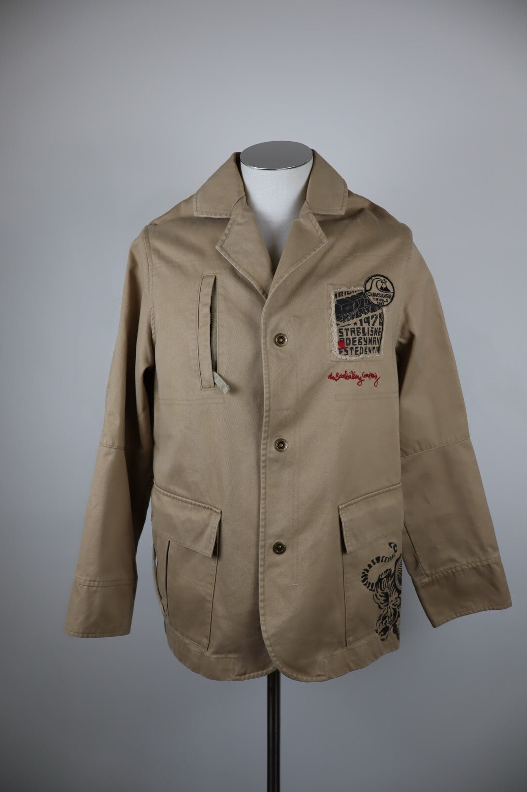 QUIKSILVER GIUBBINO GIACCA COTONE LEGGERO UOMO Tg. S MAN CASUAL JACKET VINTAGE