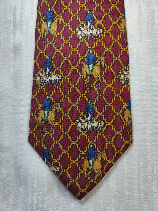 LANCOME 100% SILK TIE SETA CRAVATTA NECKTIE MADE IN ITALY CLASSIC