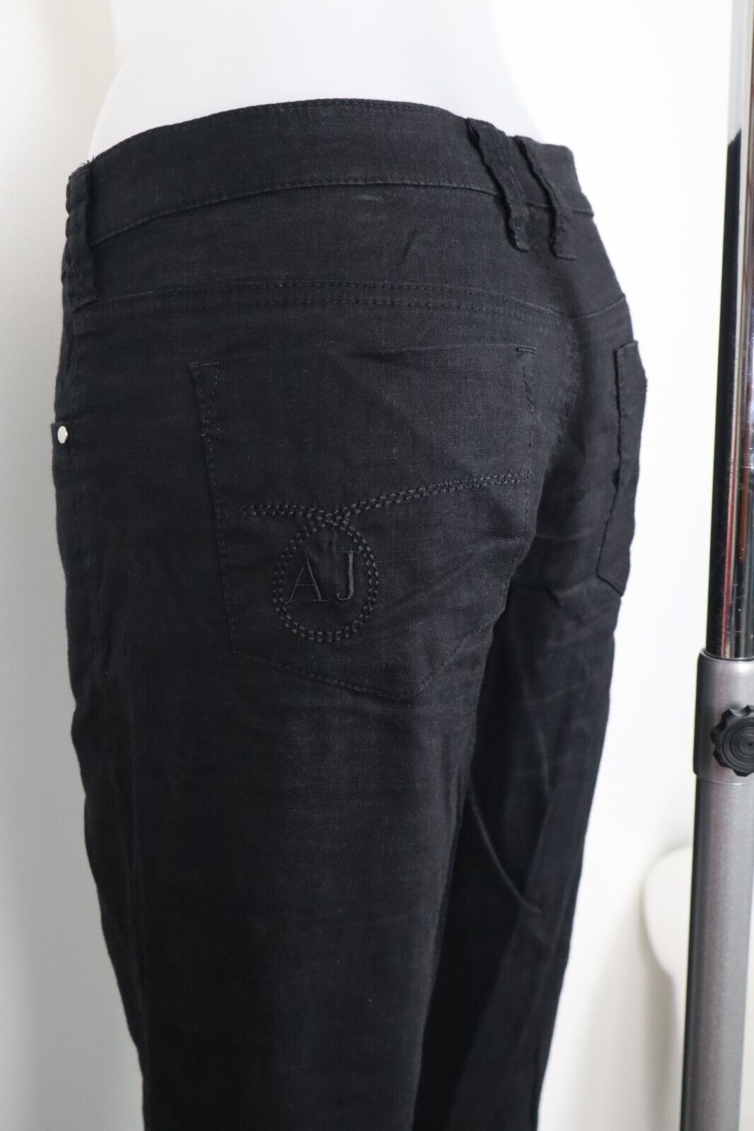 ARMANI JEANS PANTALONE CASUAL DONNA TG. 41 WOMAN VINTAGE PANTS LINO