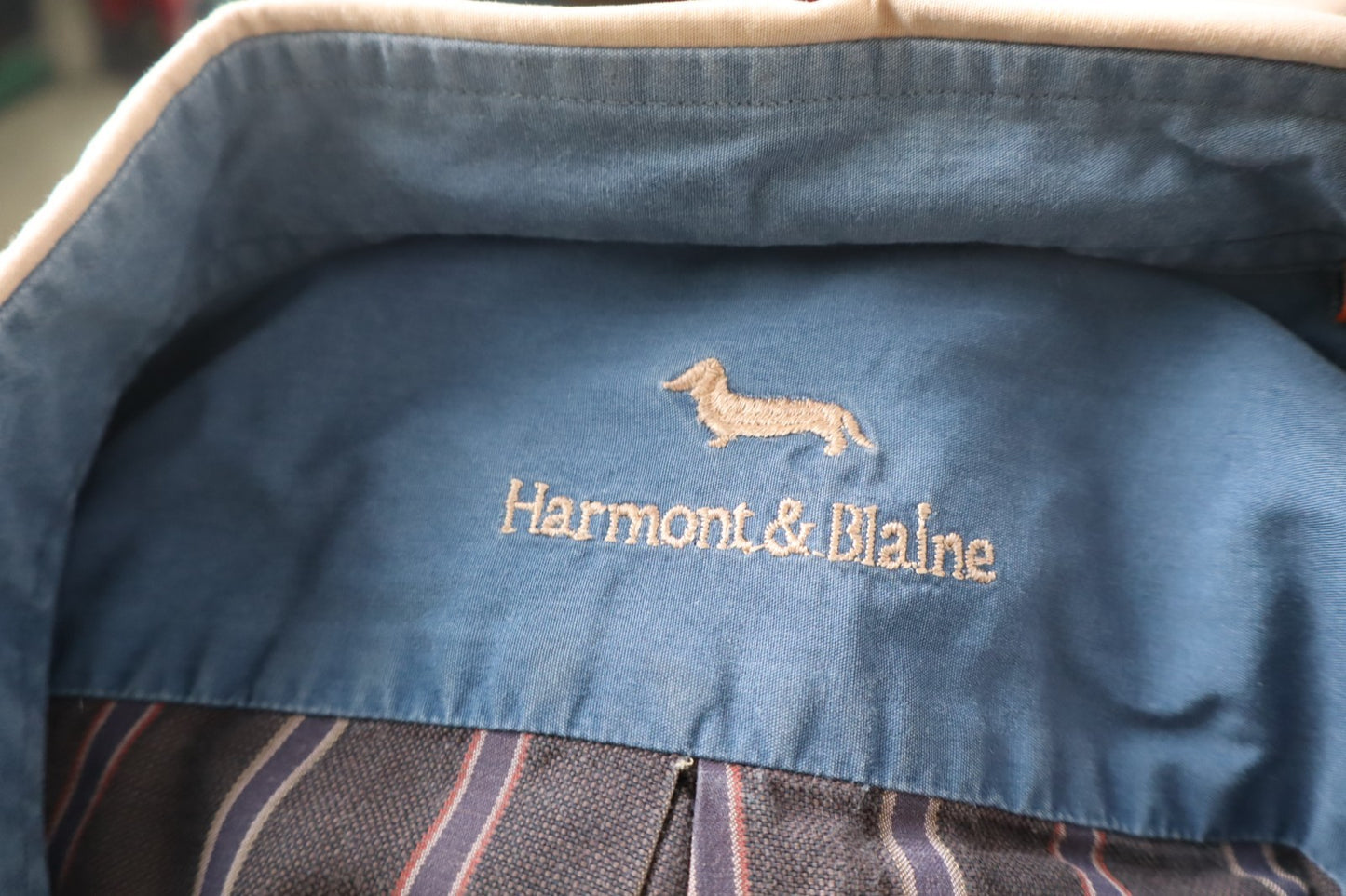 HARMONT & BLAINE CAMICIA COTONE SHIRT UOMO Tg XL MAN VINTAGE CASUAL COTTON LOGO