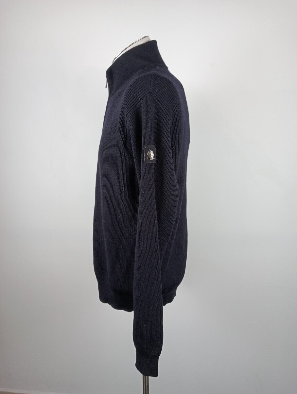 MARINA YACHTING MAGLIONE ZIP LANA WOOL VINTAGE UOMO Tg. L MAN SWEATER CASUAL
