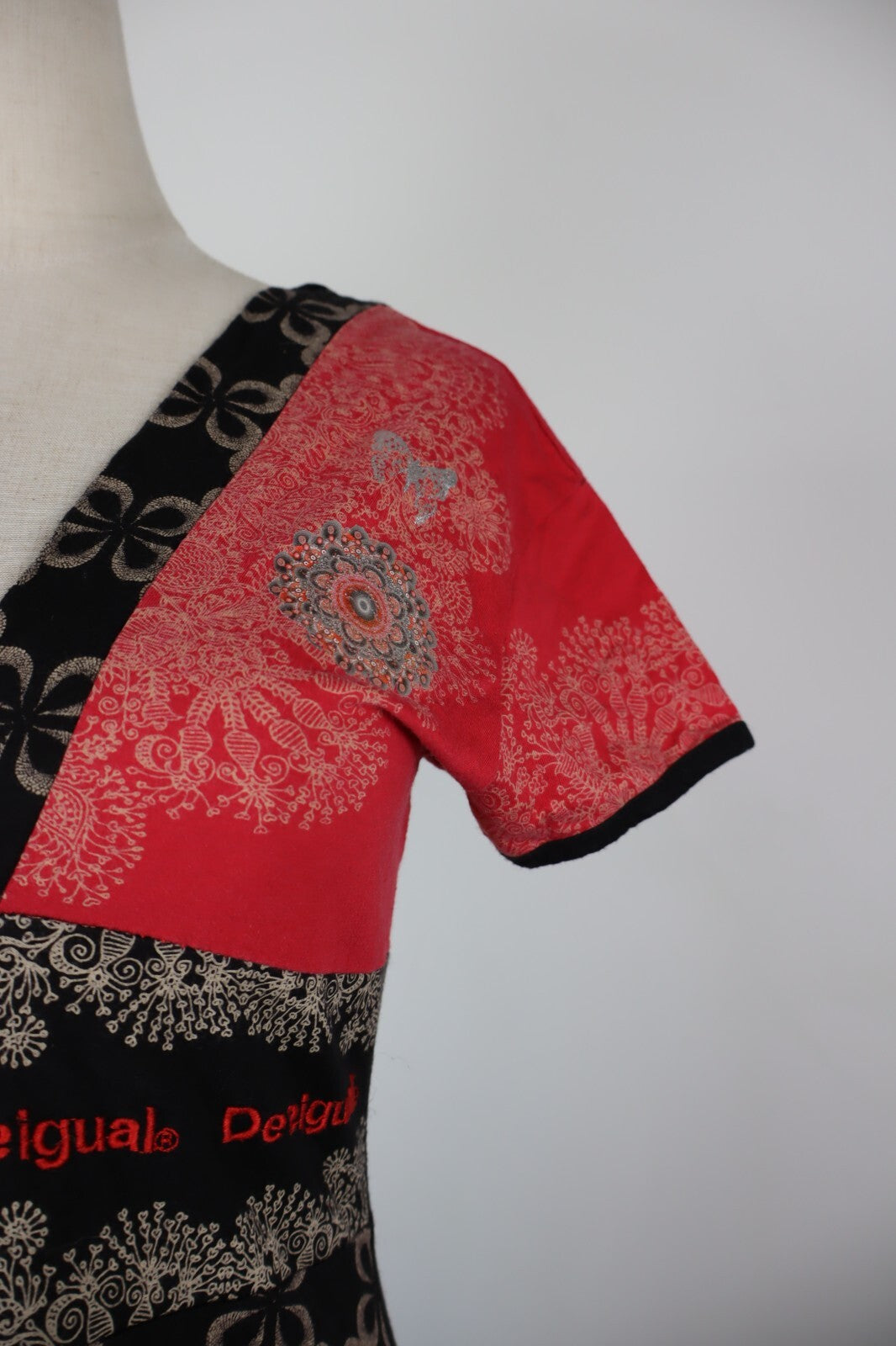 DESIGUAL VESTITO ABITO DONNA TG. M WOMAN CASUAL VINTAGE DRESS