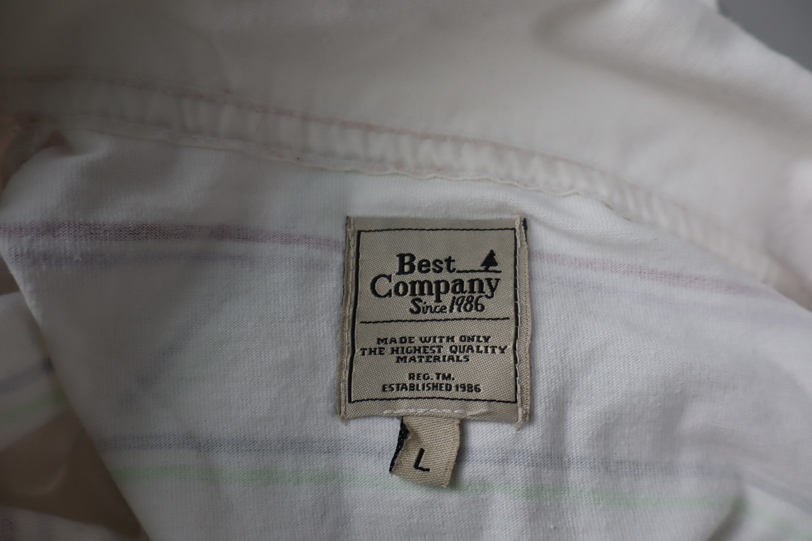 BEST COMPANY MAGLIA POLO UOMO TG L MAN COTONE COTTON T-SHIRT CASUAL VINTAGE