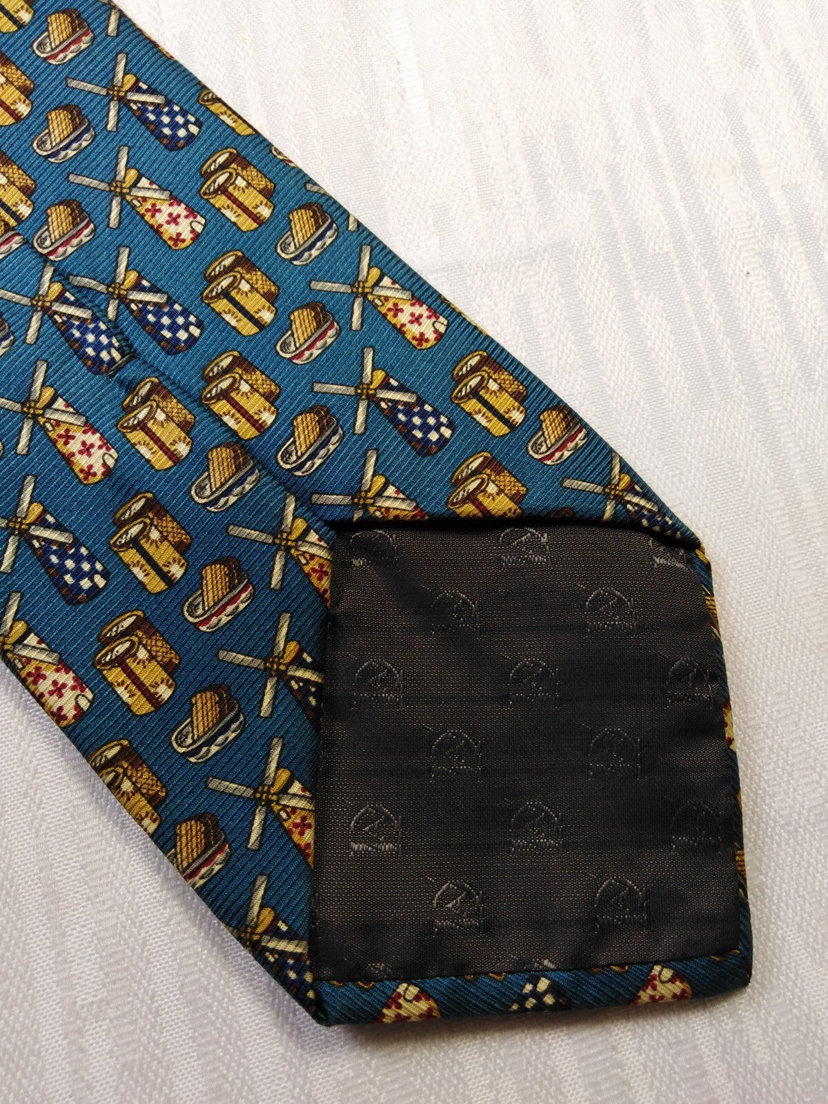 LUCA D'ALTIERI 100% SETA SILK TIE CRAVATTA NECKTIE ITALY VINTAGE SELF TIPPED