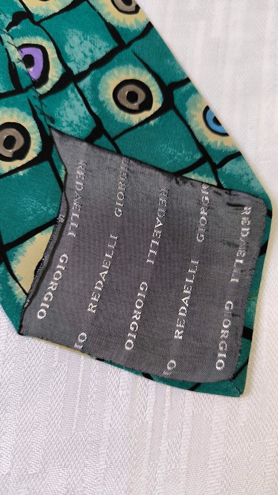 GIORGIO REDAELLI  100% SILK TIE SETA CRAVATTA NECKTIE MADE IN ITALY