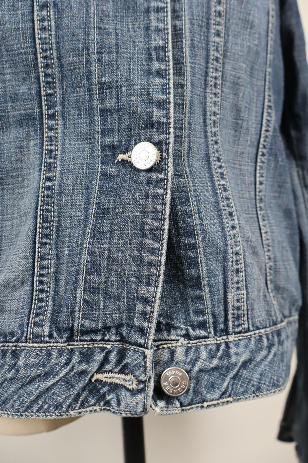 CARRERA GIUBBINO JEANS DONNA COTONE TG L WOMAN CASUAL JACKET VINTAGE DENIM