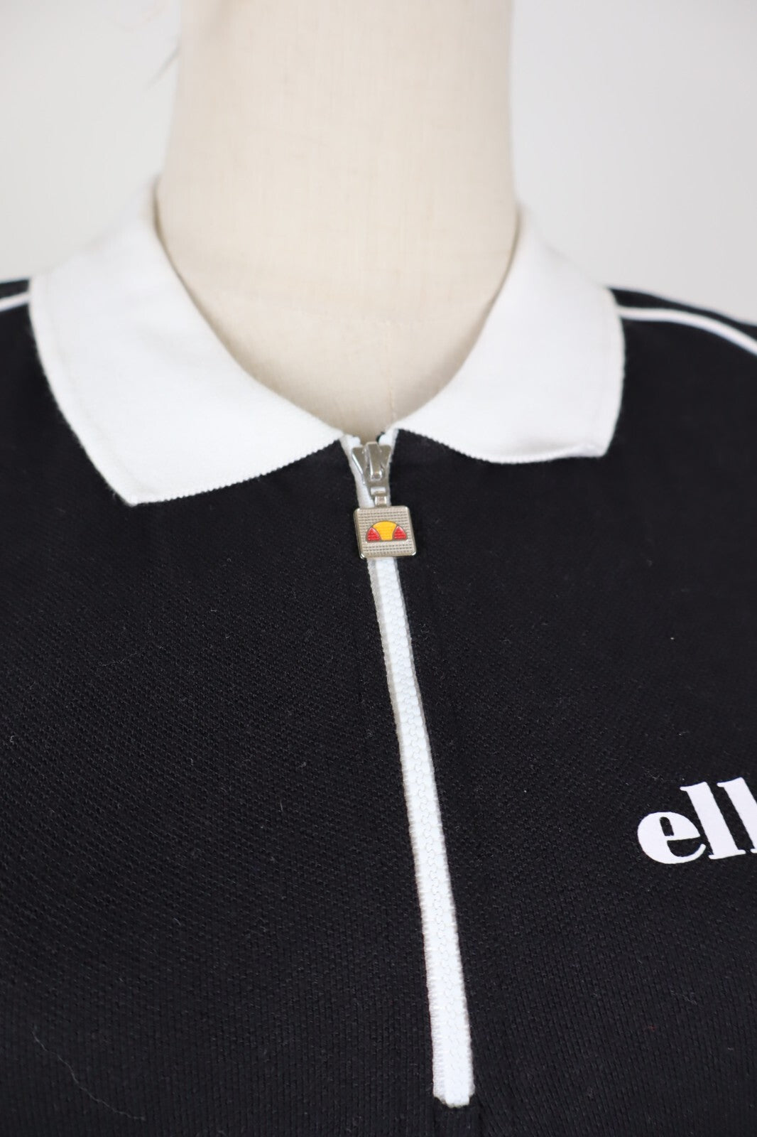 ELLESSE VESTITO A POLO CON ZIP DONNA TG. 36  WOMAN CASUAL TENNIS VINTAGE DRESS