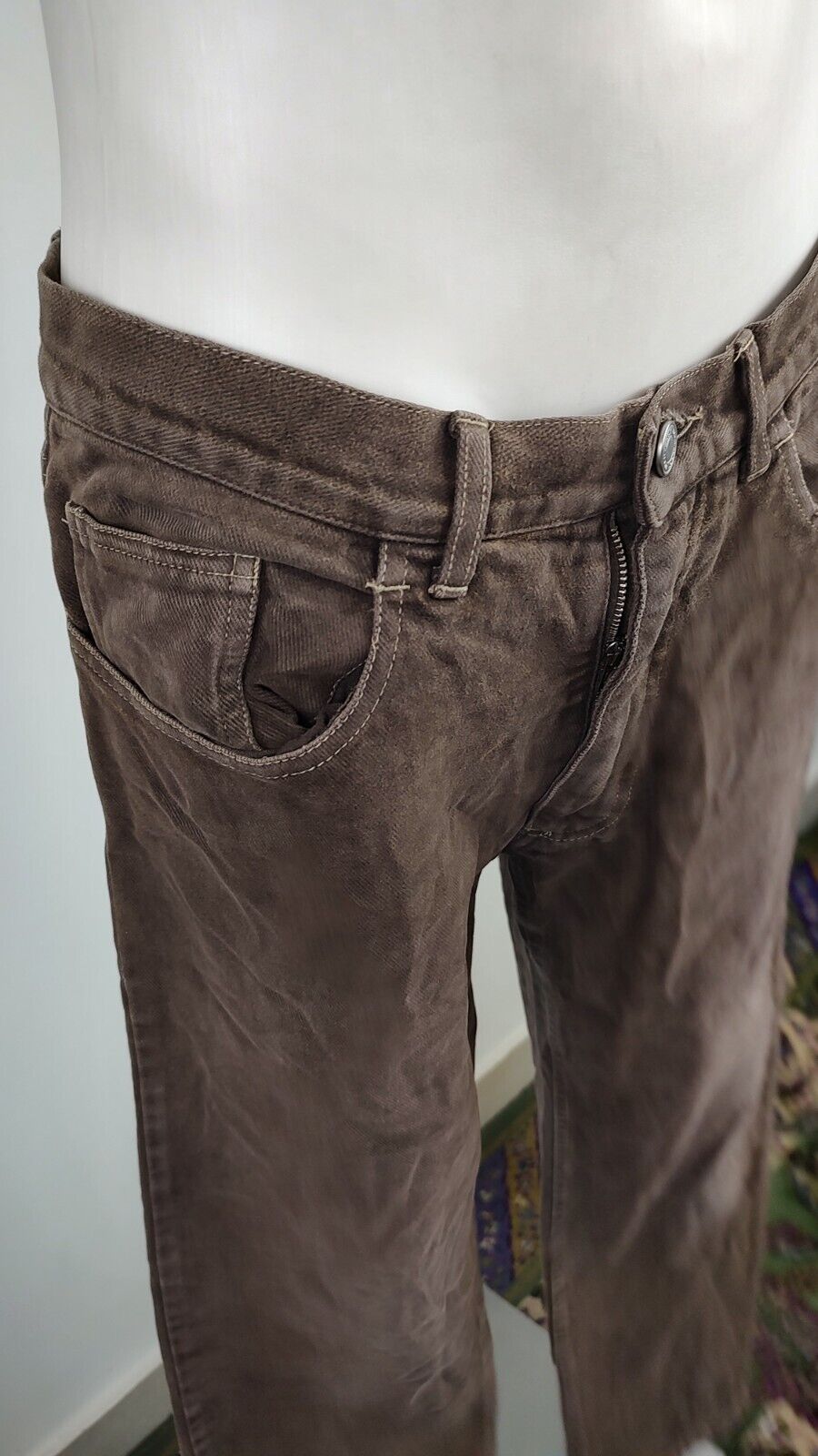 FRED PERRY PANTALONE CASUAL UOMO TG 48 MAN VINTAGE PANTS COTONE