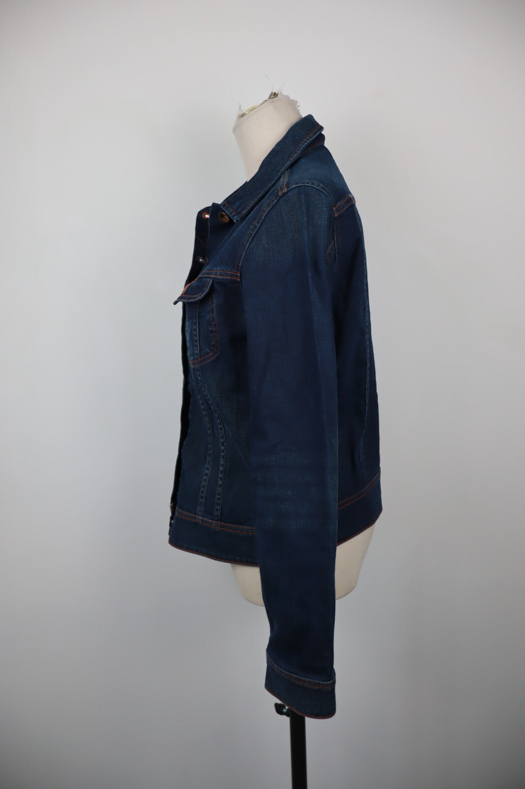 LEE GIUBBINO JEANS DENIM DONNA Tg L WOMAN CASUAL VINTAGE JACKET COTONE COTTON