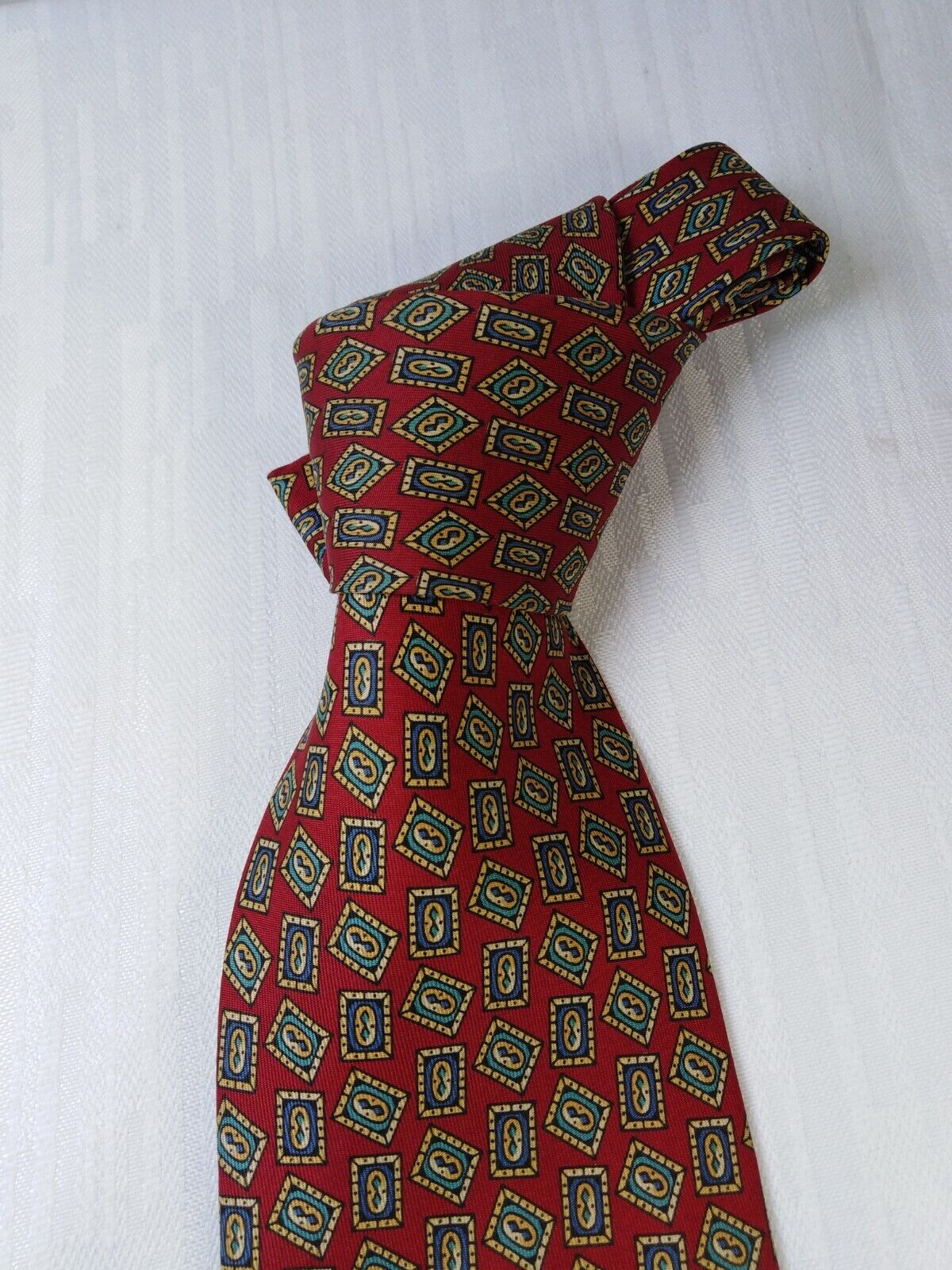 TINO COSMA 100% SETA SILK TIE CRAVATTA NECKTIE ITALY VINTAGE CLASSIC