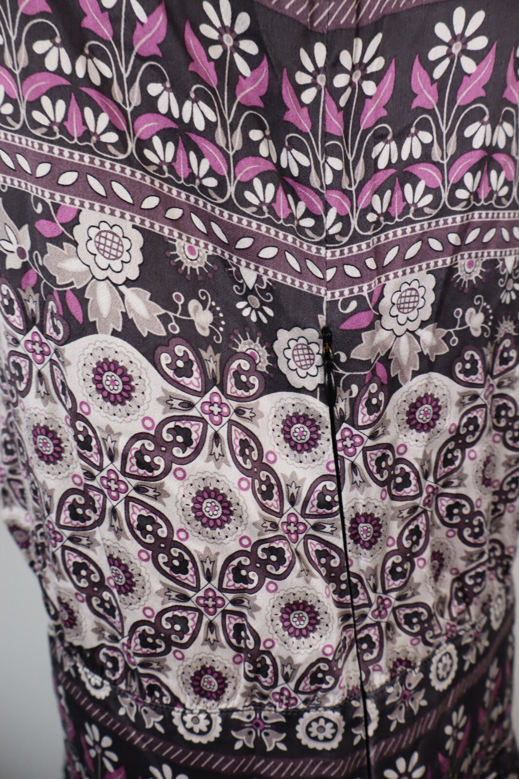 LIU JO VESTITO DONNA TG. 44 WOMAN CASUAL VINTAGE DRESS ABITO SETA CERNIERA BLUSA