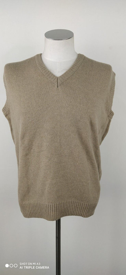 CAMPERA MAGLIONE SMANICATO GILET LANA UOMO L MAN SWEATER CASUAL VINTAGE ITALY