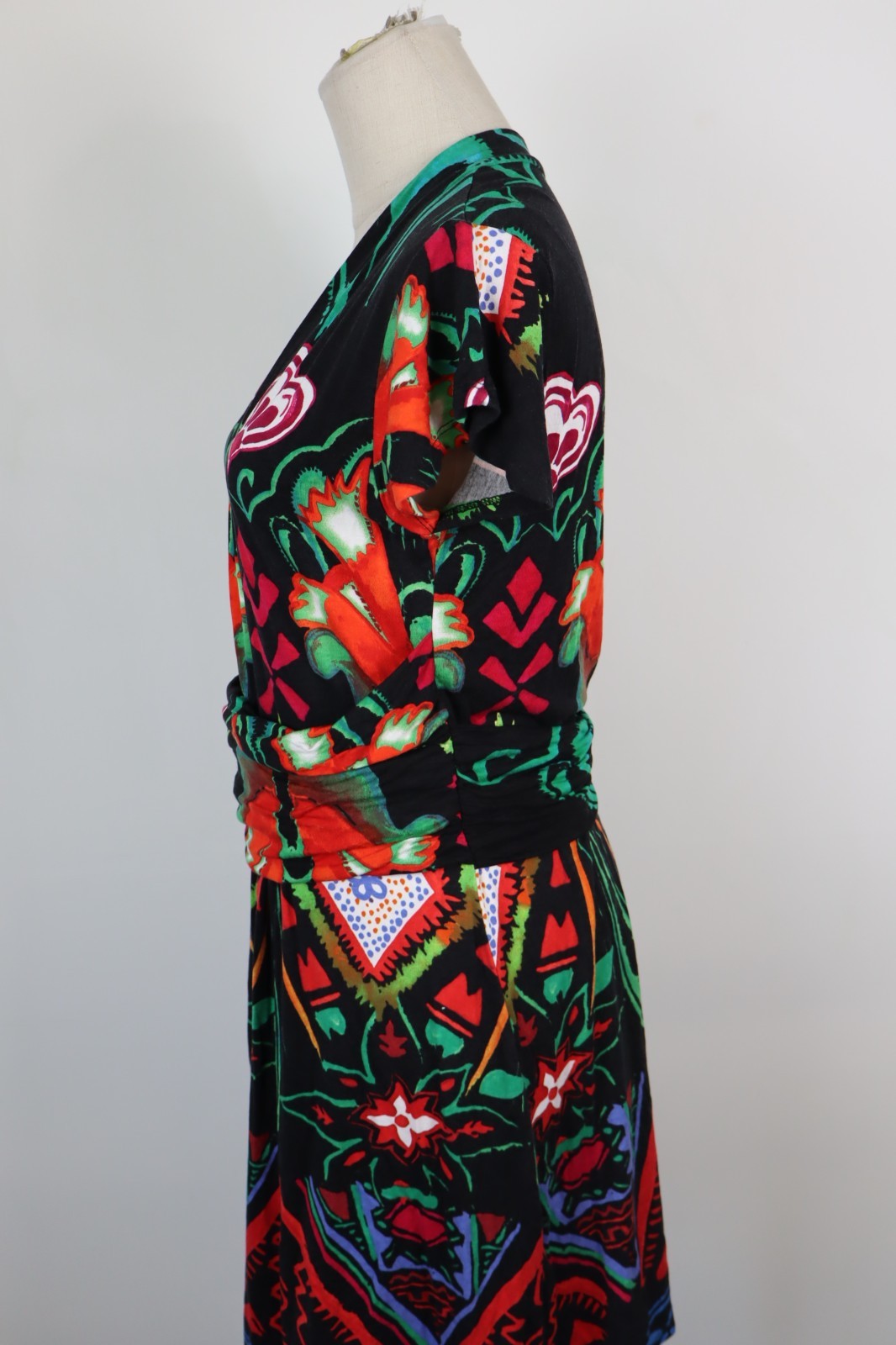 DESIGUAL VESTITO  DONNA TG L WOMAN CASUAL VINTAGE DRESS ABITO VISCOSA