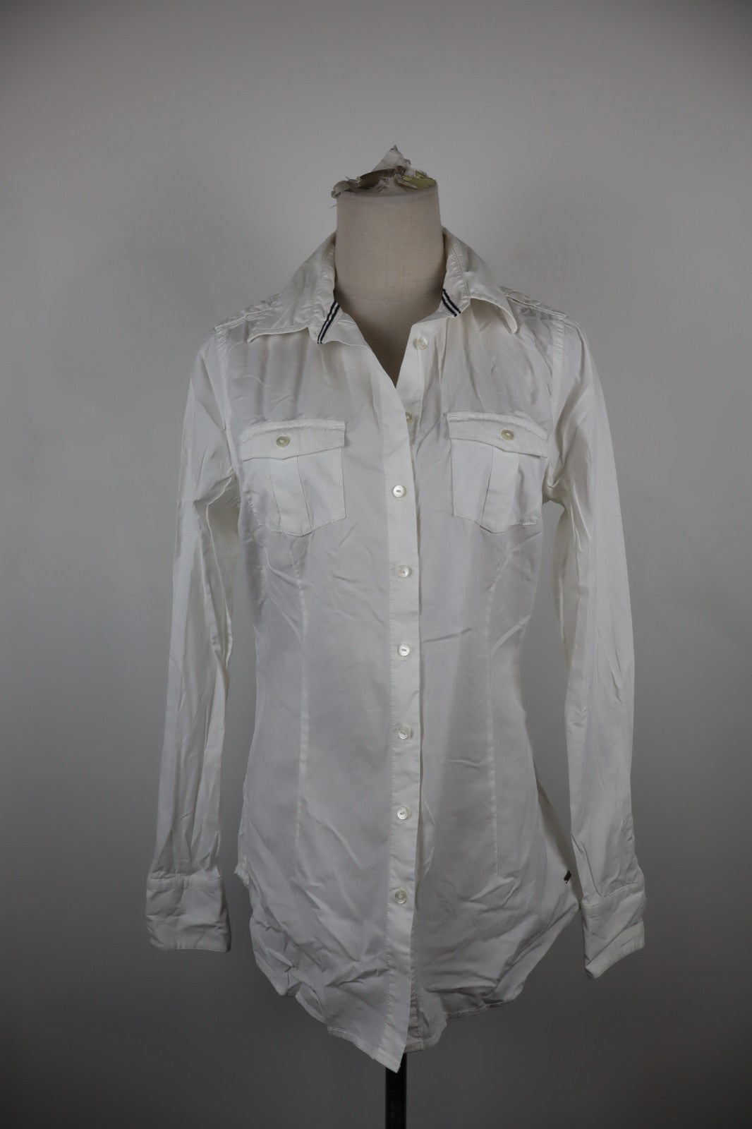 TOMMY HILFIGER DENIM DONNA TG 6 WOMAN SHIRT CASUAL VINTAGE COTONE COTTON TASCHE