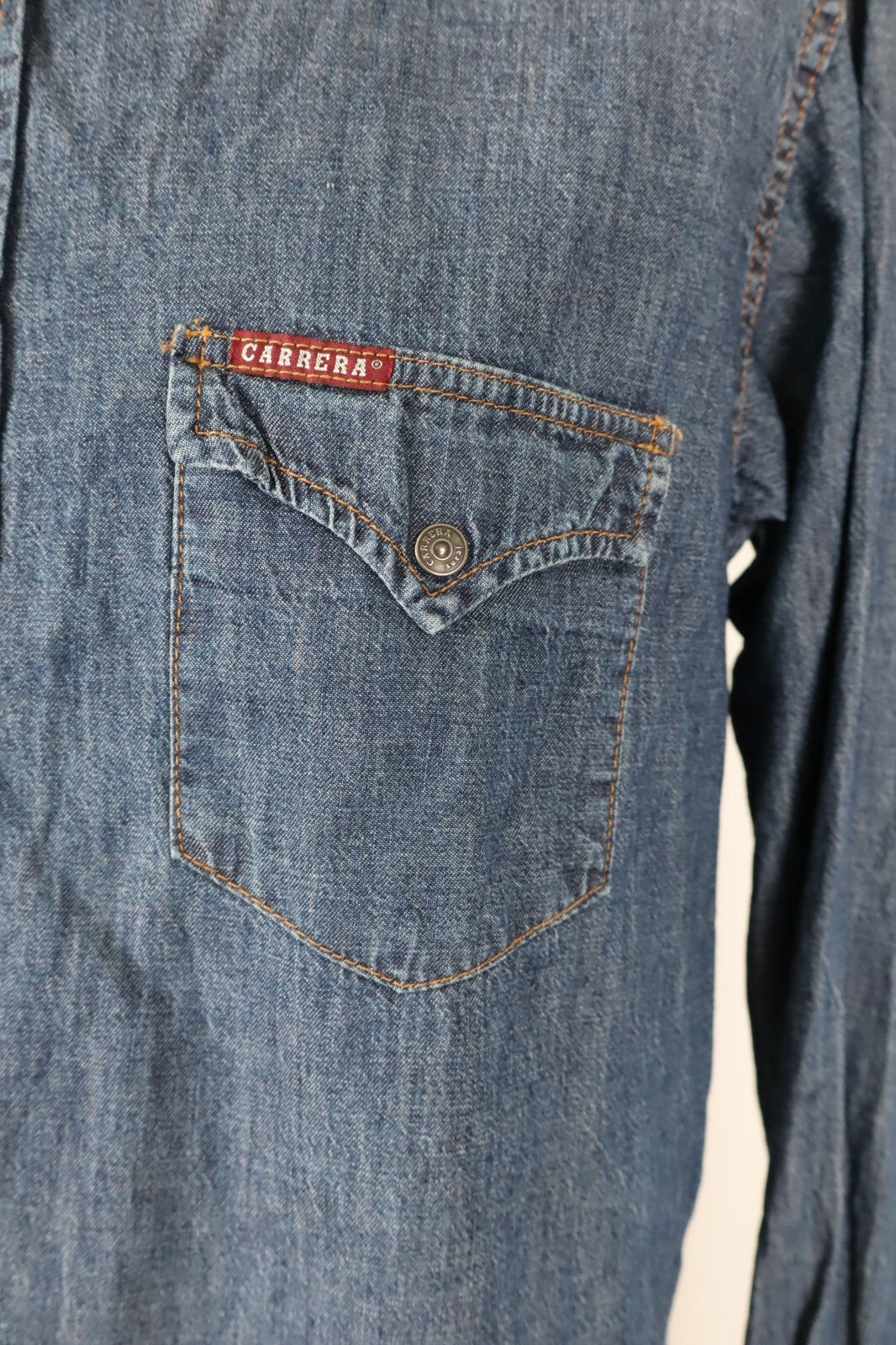 CARRERA JEANS CAMICIA UOMO TG. L  MAN CASUAL VINTAGE SHIRT COTONE DENIM