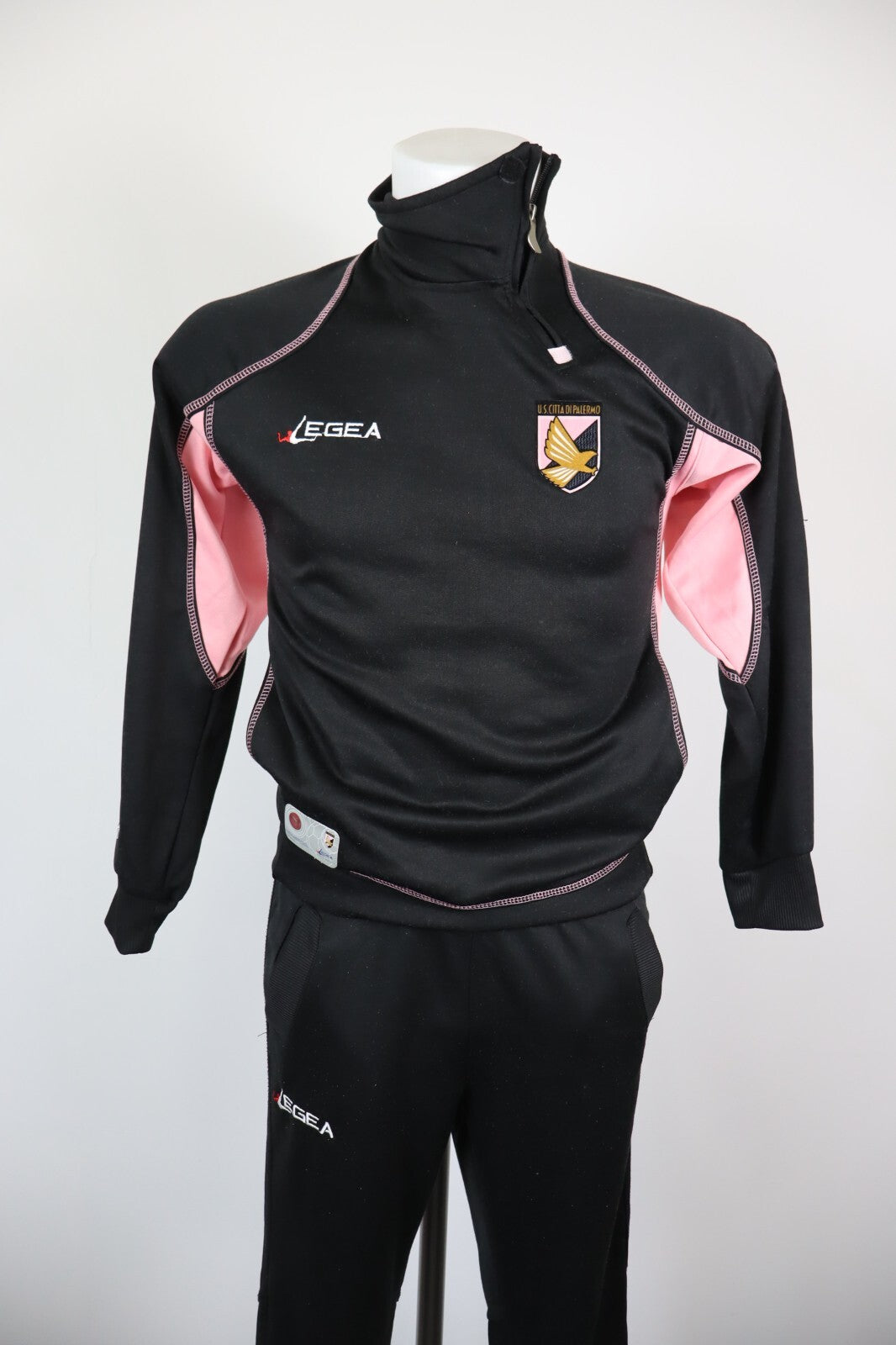 LEGEA PALERMO TUTA COMPLETA CALCIO UOMO XS TRACKSUIT SPORT VINTAGE FELPA PANTS