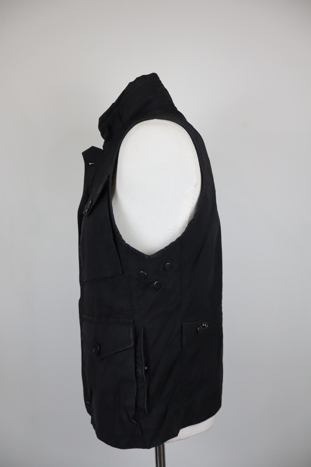 RALPH LAUREN GIUBBINO SMANICATO GILET UOMO TG M MAN CASUAL VINTAGE JACKET NERO