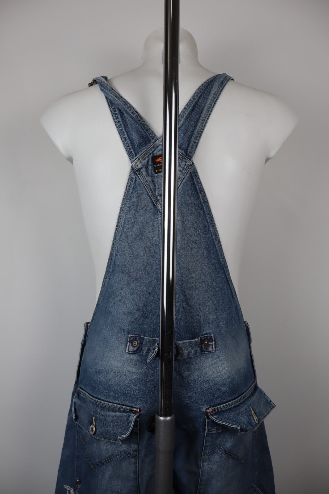 ENERGIE SALOPETTE JEANS MAN DENIM Tg. W31 COTONE CASUAL VINTAGE UOMO