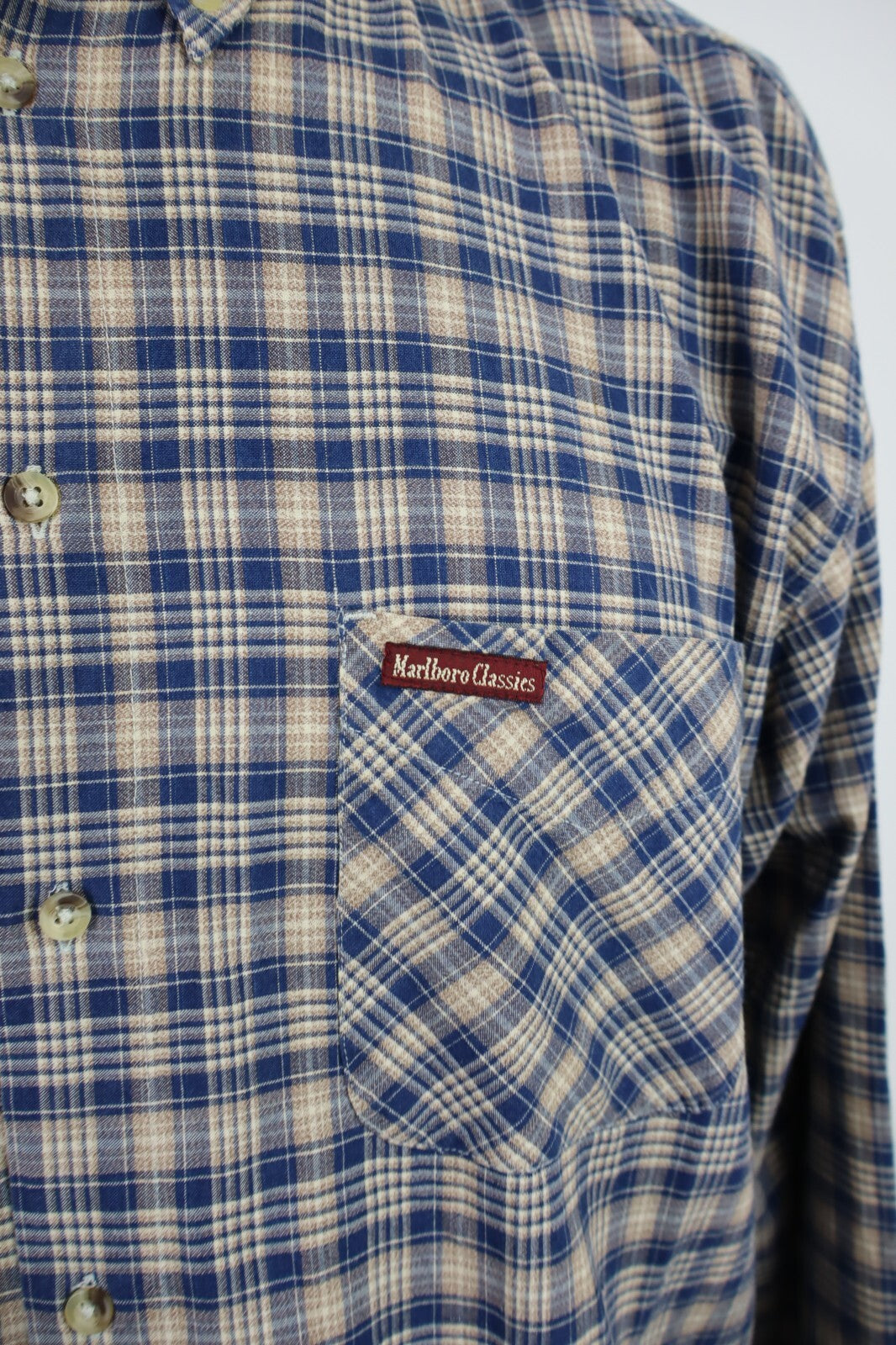 MARLBORO CLASSICS CAMICIA UOMO COTONE TG. 2XL MAN CASUAL VINTAGE COTTON SHIRT