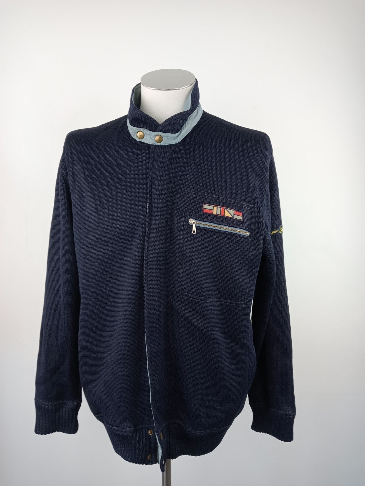 NAVIGARE MAGLIONE LANA VINTAGE UOMO Tg. L MAN SWEATER CASUAL MADE IN ITALY