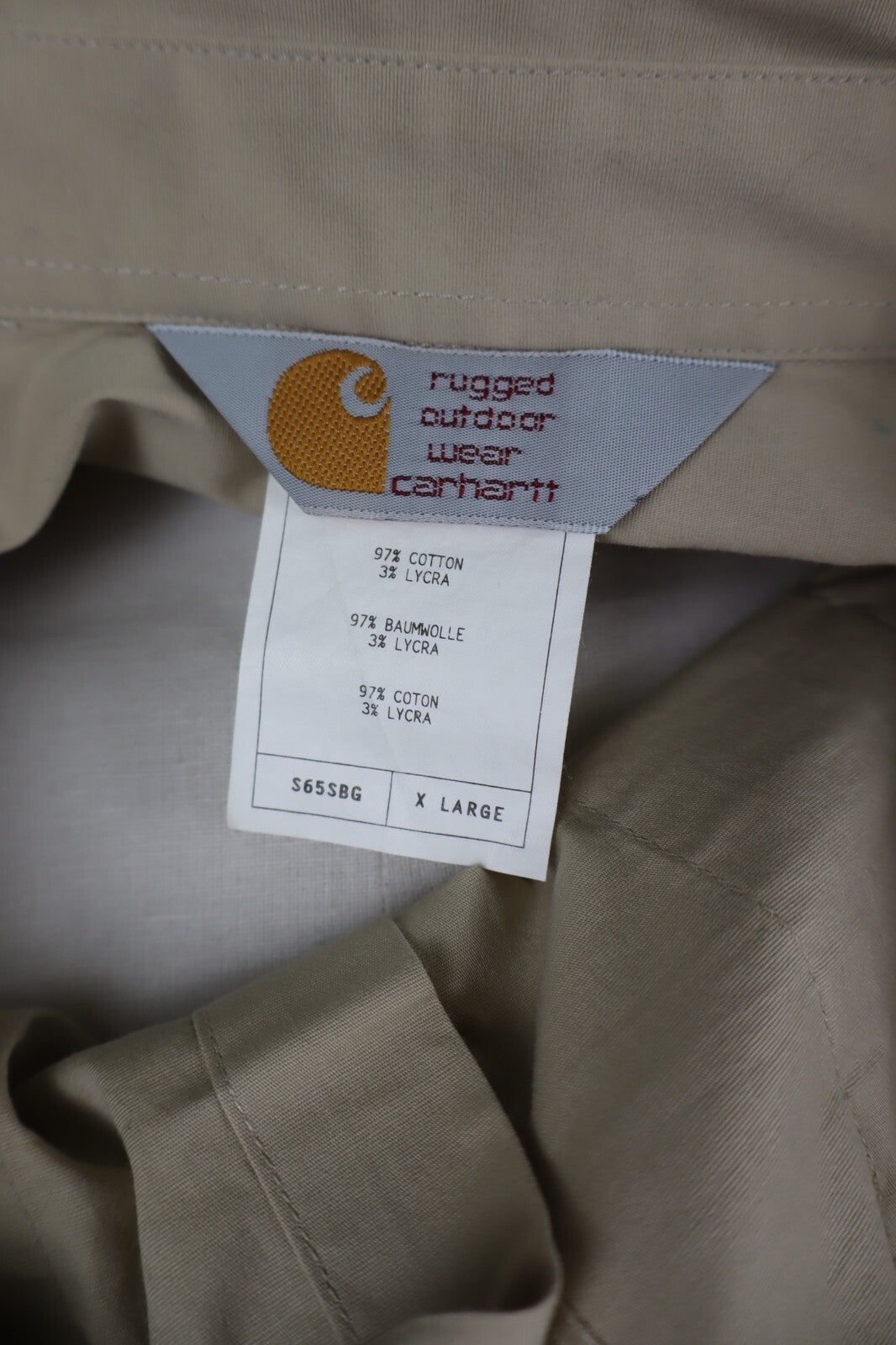 CARHARTT CAMICIA UOMO COTONE COTTON TG. XL  MAN CASUAL VINTAGE OUTDOOR SHIRT