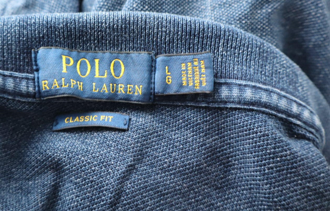 RALPH LAUREN POLO MAGLIA UOMO L MAN CASUAL VINTAGE T-SHIRT COTONE COTTON LOGO