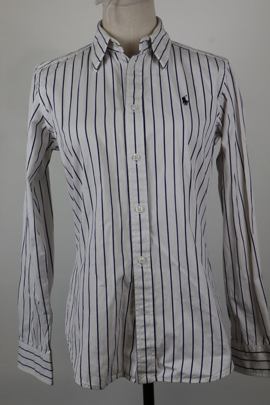 RALPH LAUREN CAMICIA DONNA TG. 8 WOMAN SHIRT CASUAL VINTAGE COTONE SLIM FIT