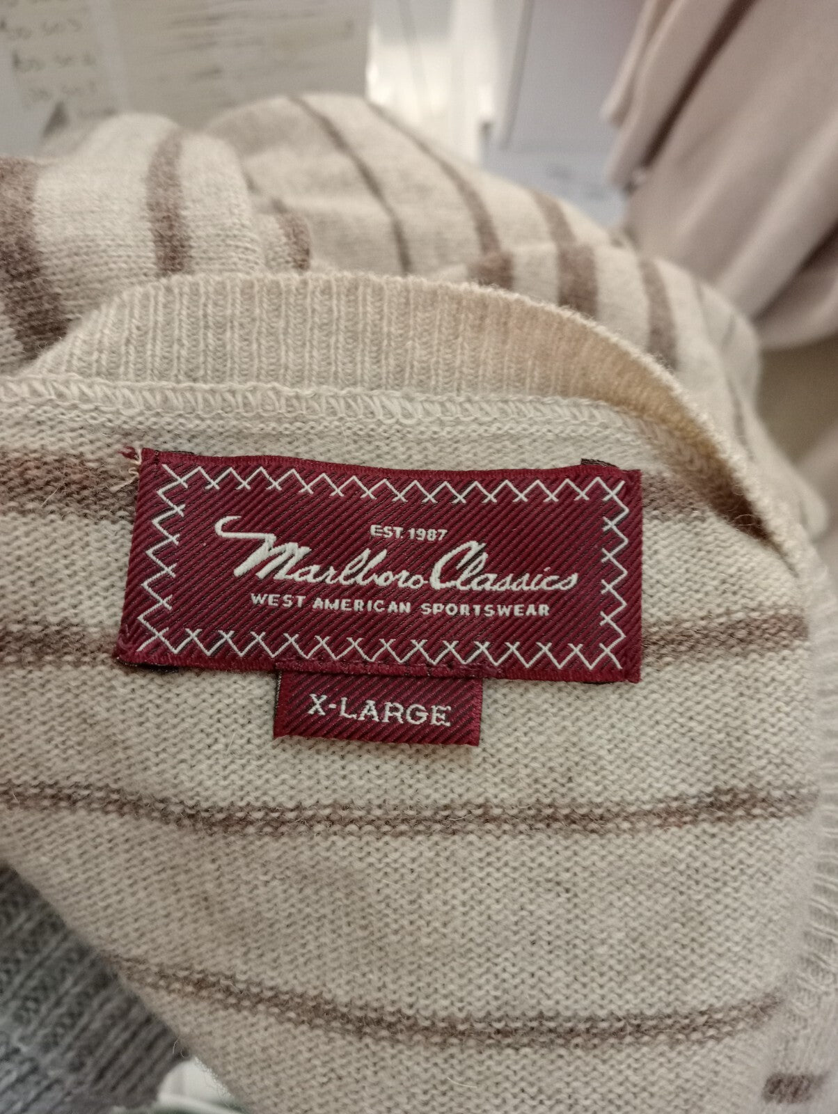 MARLBORO CLASSICS MAGLIONE LANA WOOL UOMO XL MAN SWEATER CASUAL VINTAGE