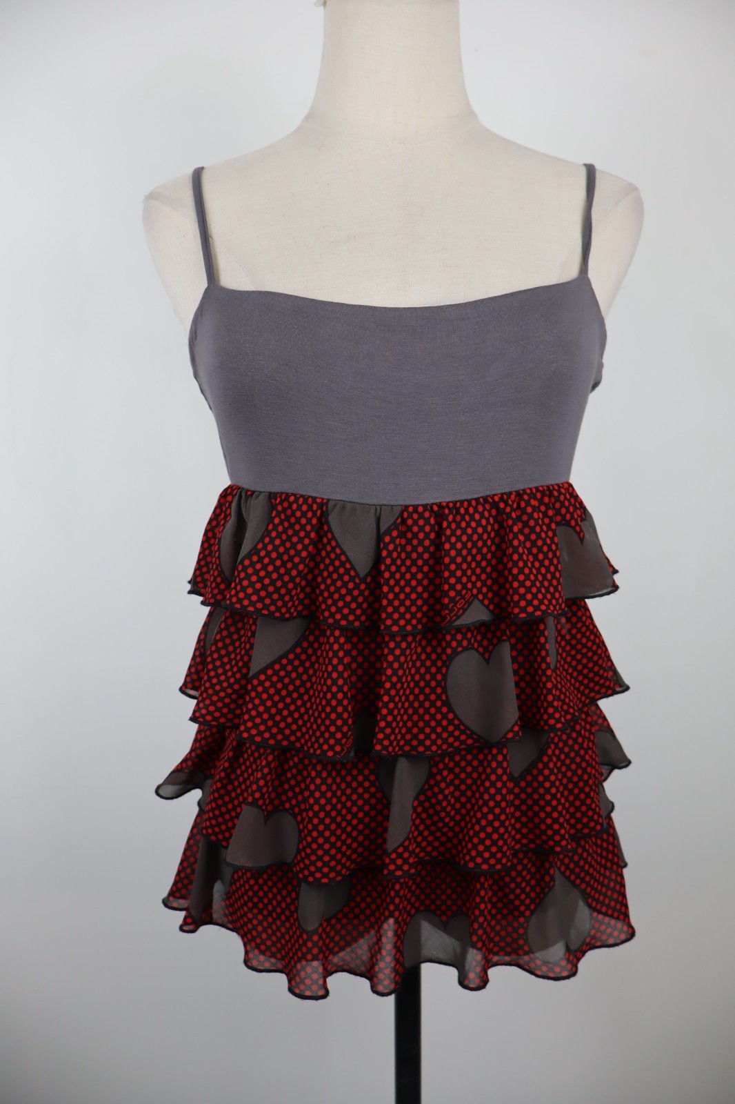 FORNARINA MAGLIA CANOTTA DONNA TG. M WOMAN CASUAL VINTAGE T-SHIRT TOP  VOLANT