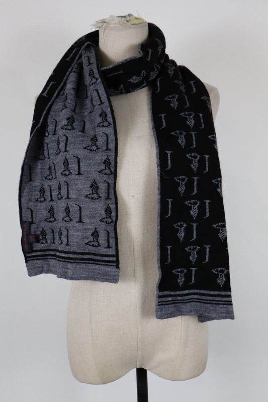 TRUSSARDI SCIARPA LANA UOMO DONNA UNISEX WOMAN MAN VINTAGE CASUAL SCARF