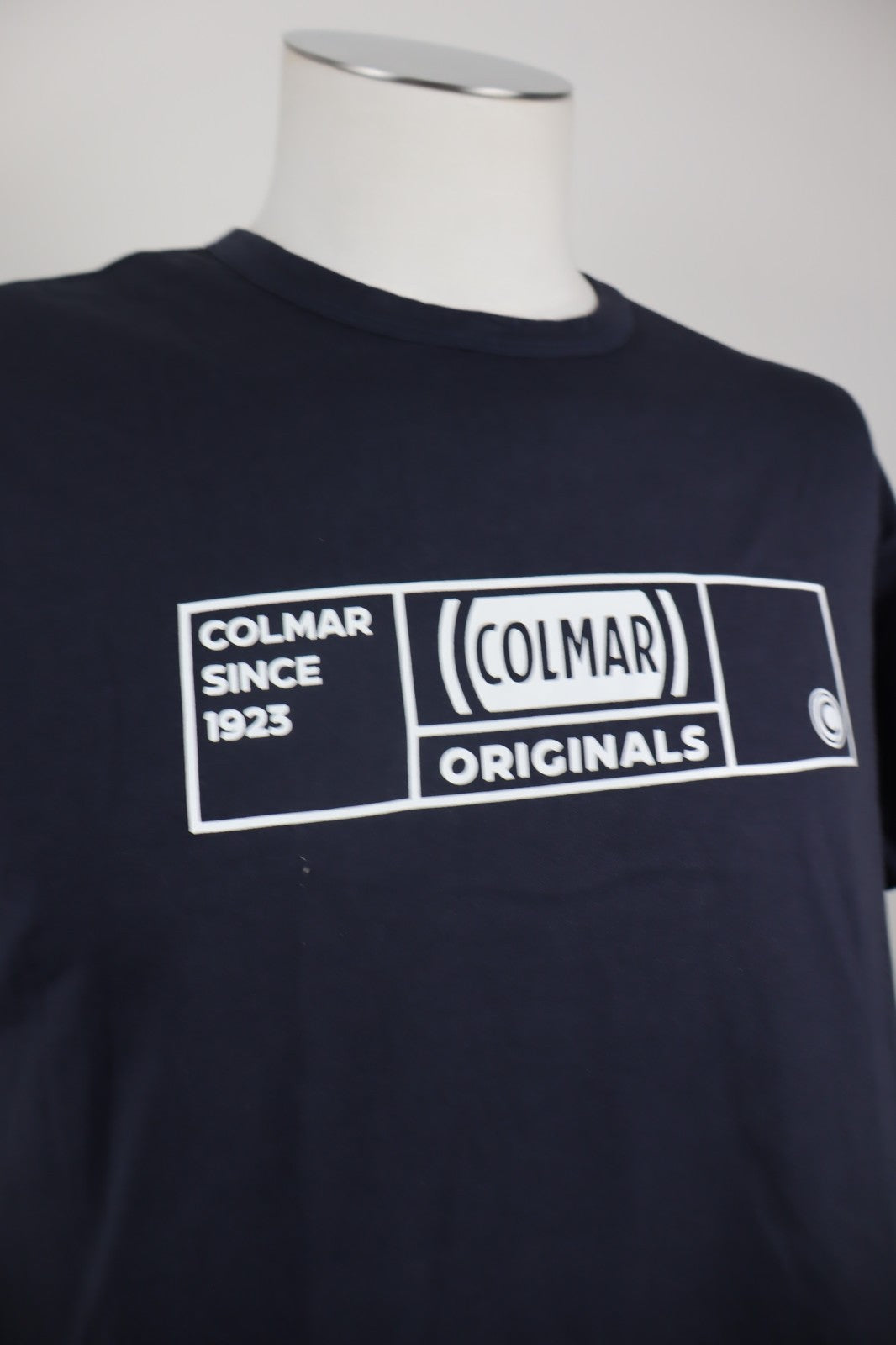 COLMAR MAGLIA UOMO COTONE TG M MAN COTTON T-SHIRT CASUAL VINTAGE LOGO BLU