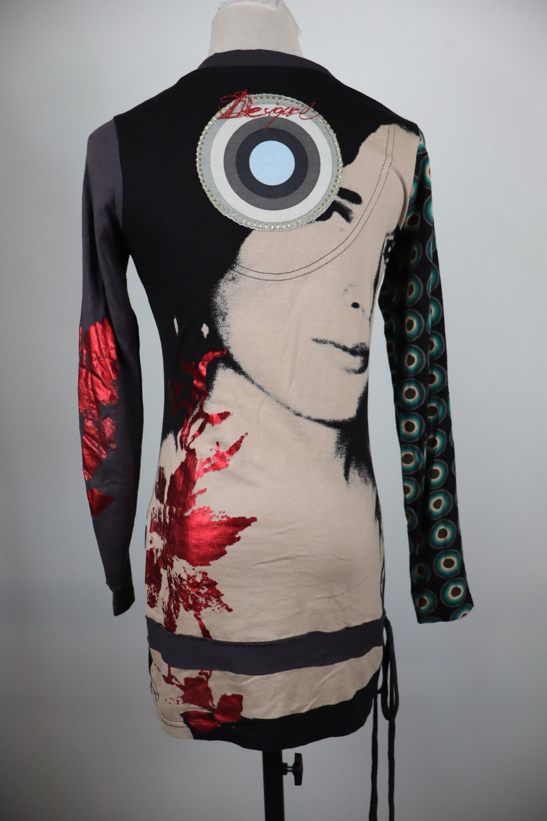 DESIGUAL VESTITO DONNA TG. 42 WOMAN CASUAL VINTAGE DRESS ABITO