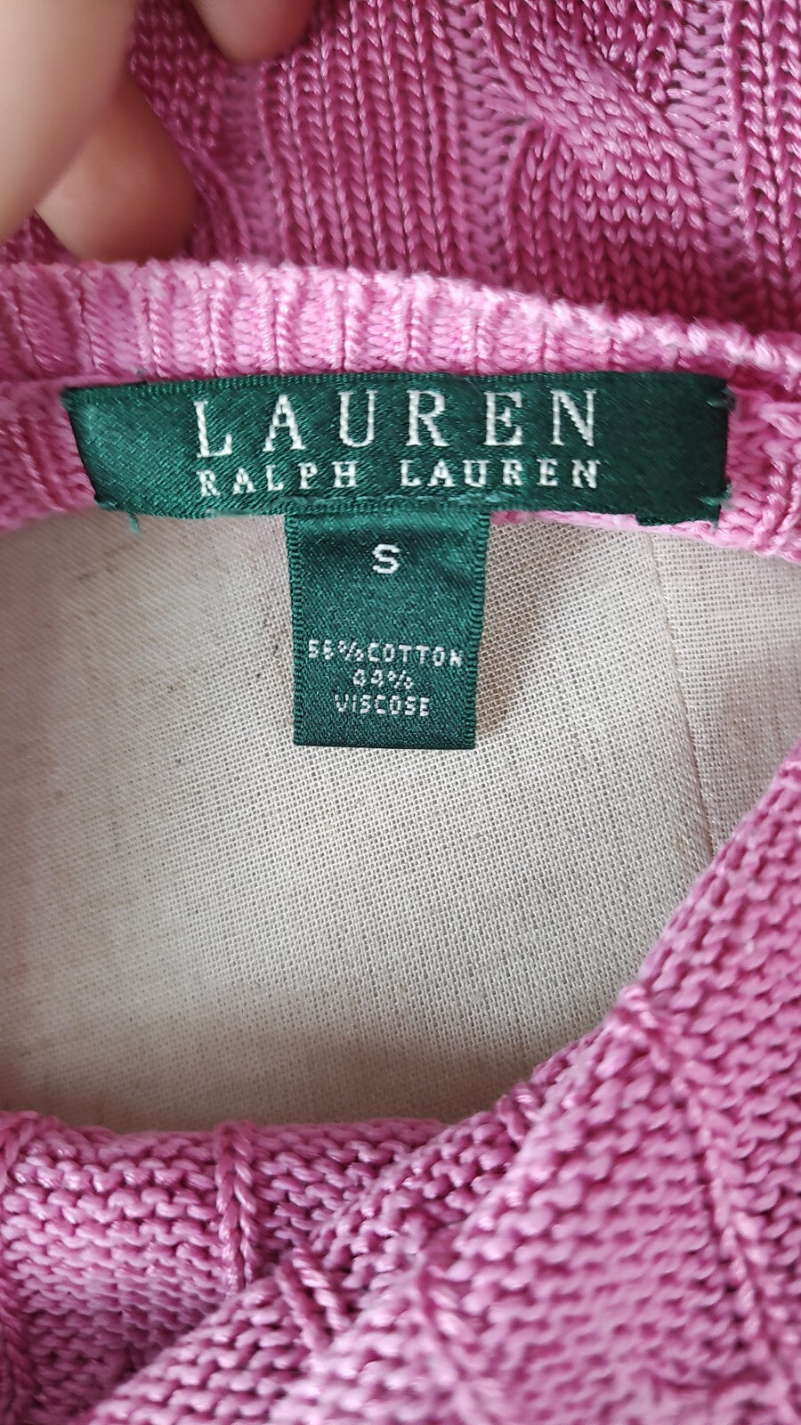 POLO RALPH LAUREN MAGLIONE COTONE DONNA TG S WOMAN CASUAL SWEATER ITALY