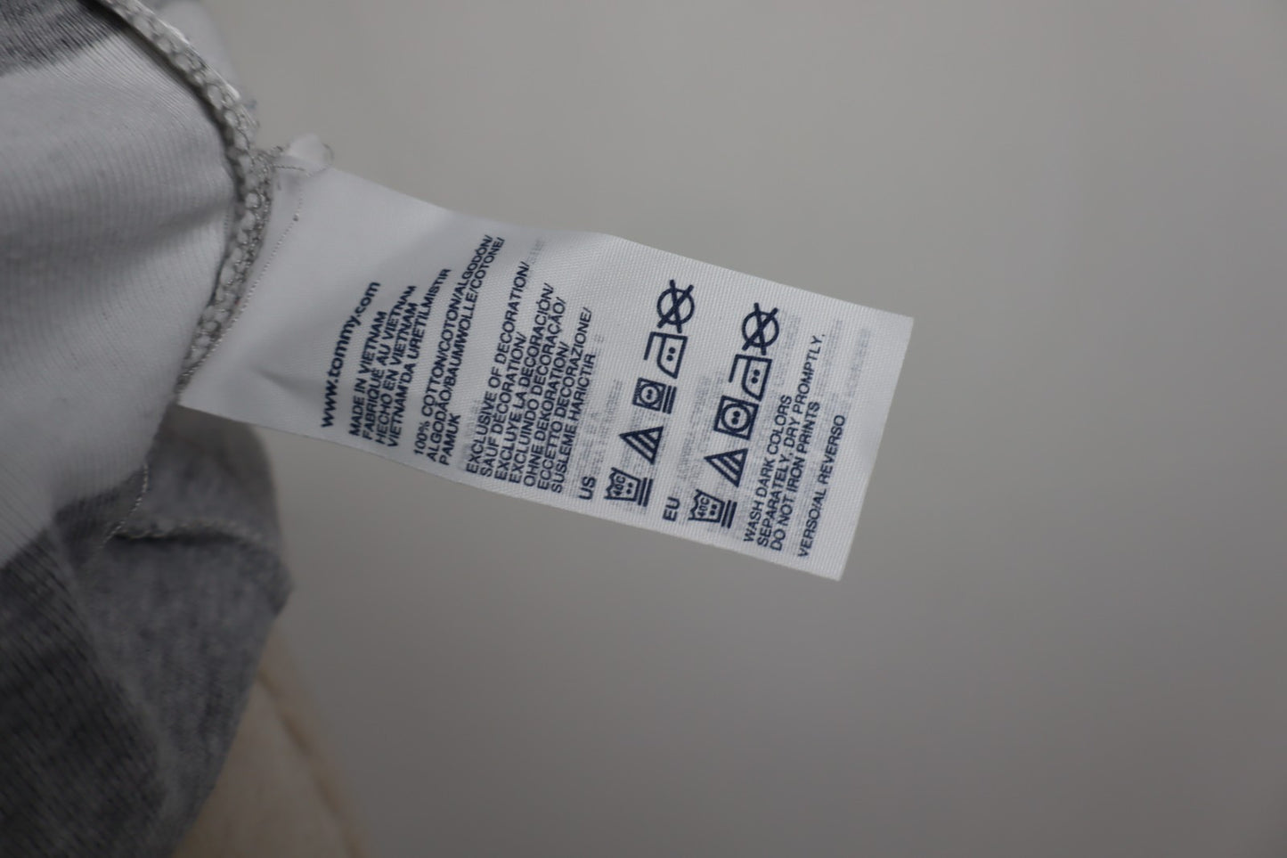 TOMMY HILFIGER MAGLIA COTONE DONNA TG. L WOMAN CASUAL VINTAGE T-SHIRT A RIGHE