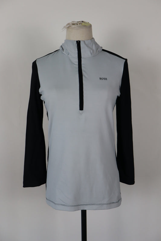 HUGO BOSS SPORT MAGLIA DONNA TG. XS WOMAN CASUAL VINTAGE TOP T-SHIRT NYLON