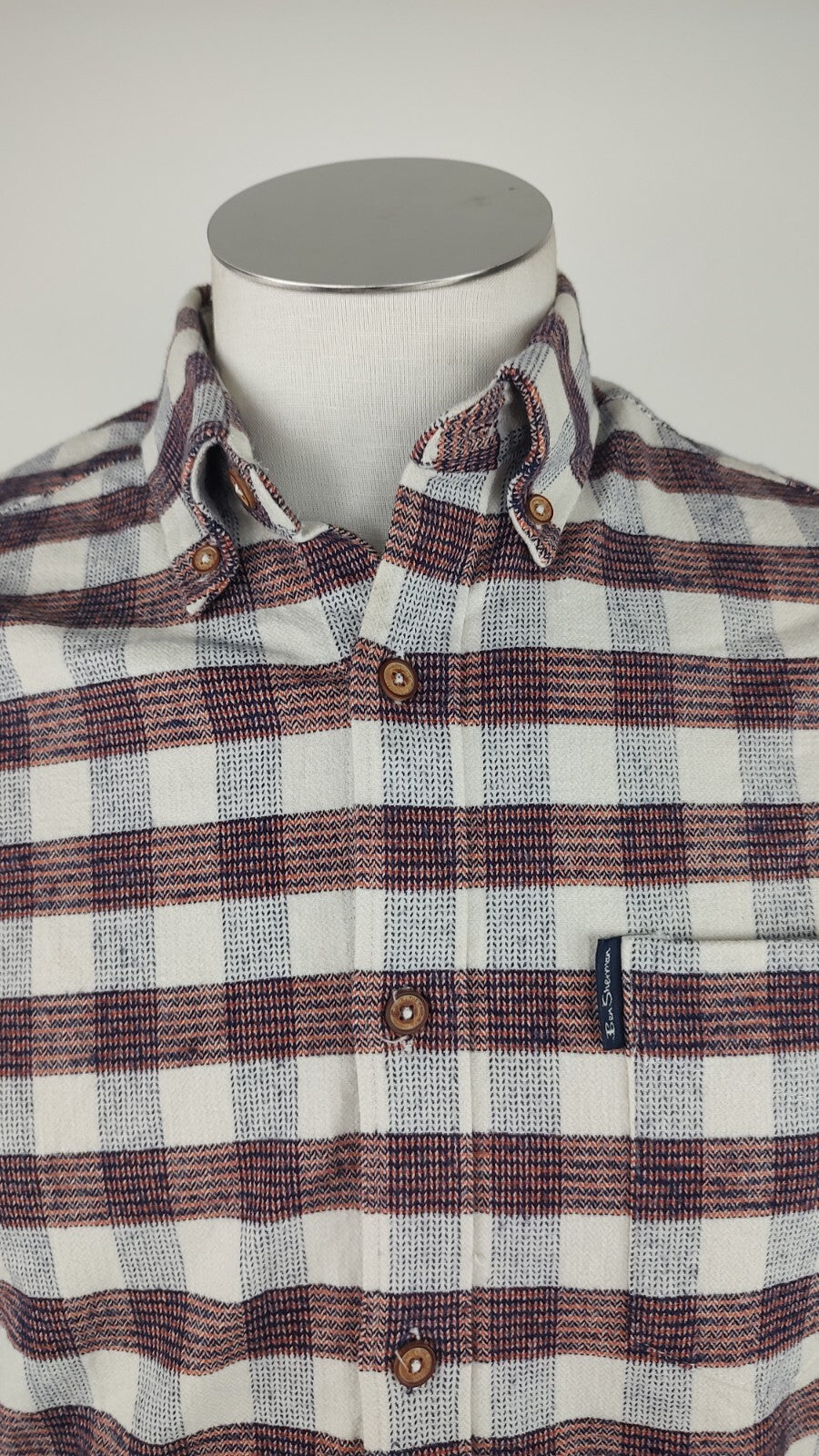 BEN SHERMAN CAMICIA UOMO COTONE TG. S MAN CASUAL VINTAGE SHIRT