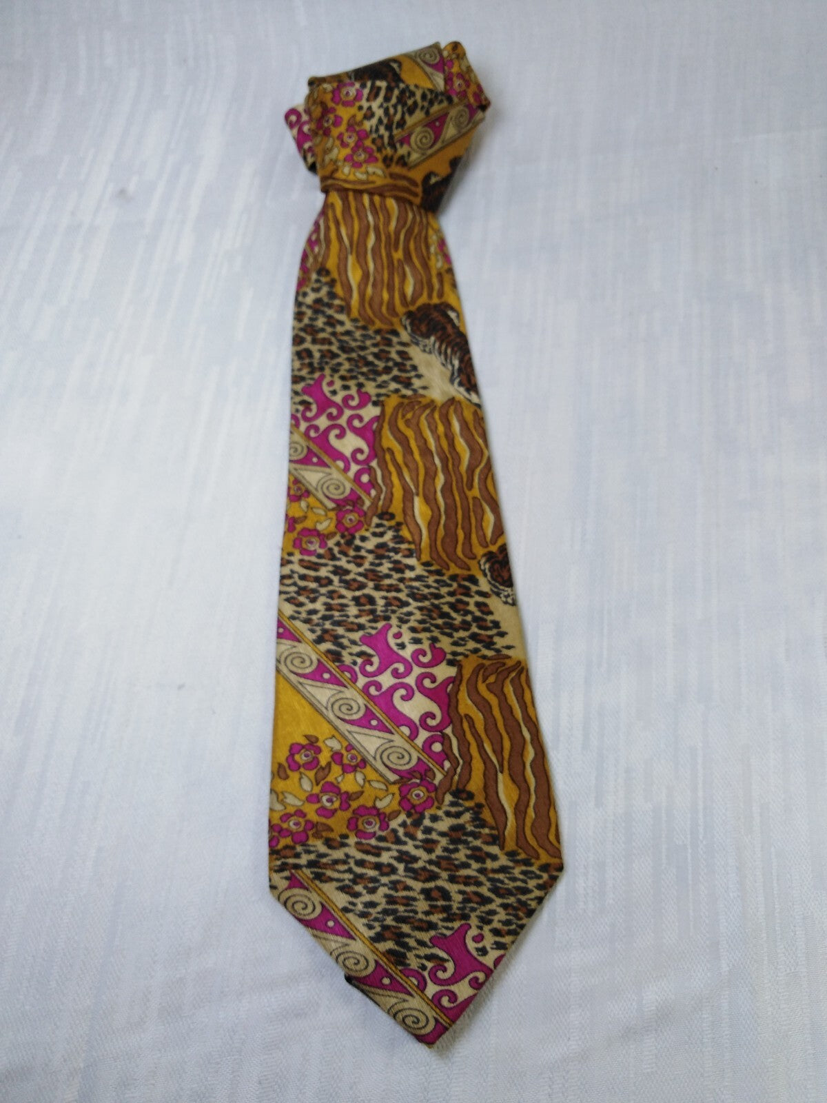 ROCCOBAROCCO 100%  SILK TIE SETA CRAVATTA NECKTIE MADE IN ITALY
