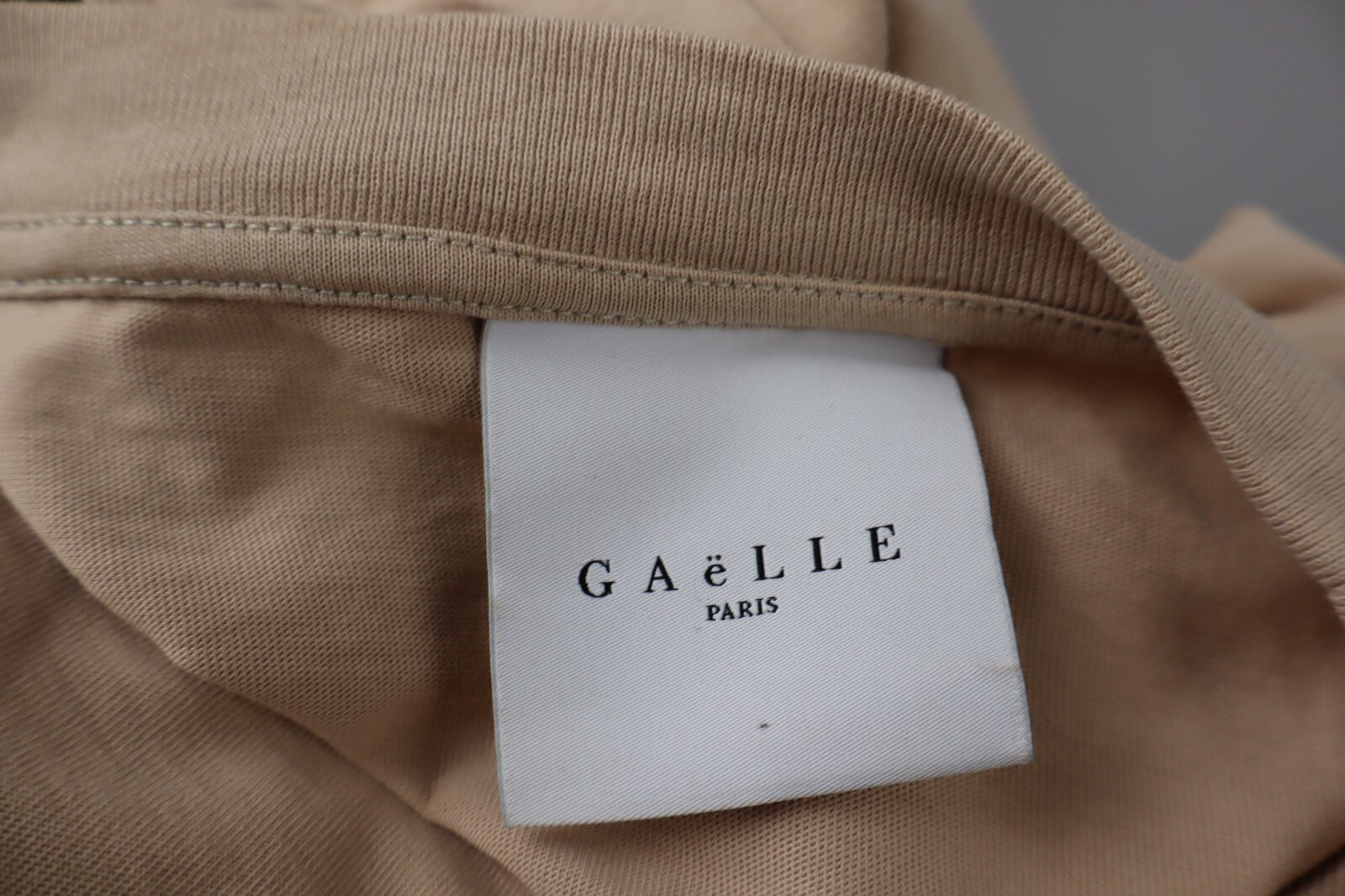 GAELLE PARIS MAGLIA UOMO TG. M COTONE COTTON MAN T-SHIRT CASUAL VINTAGE BEIGE