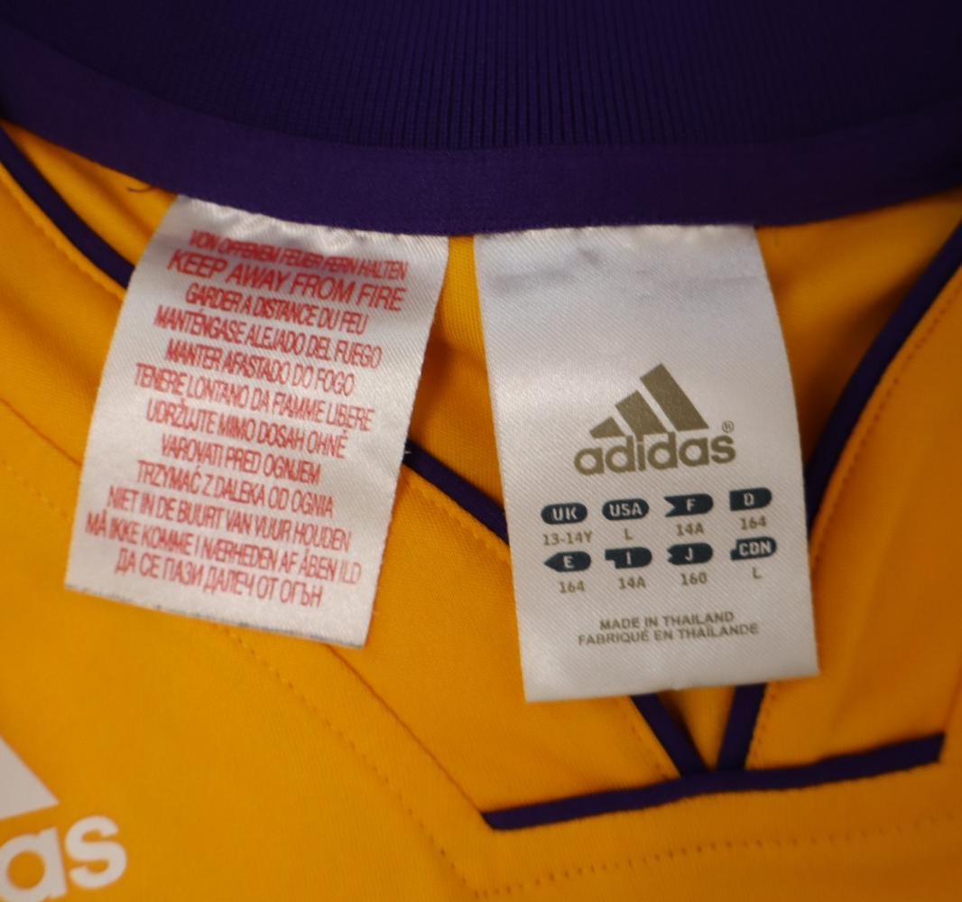 ADIDAS LAKERS LOS ANGELES NBA CANOTTA BASKET T-SHIRT BOY TG 14 ANNI SPORT