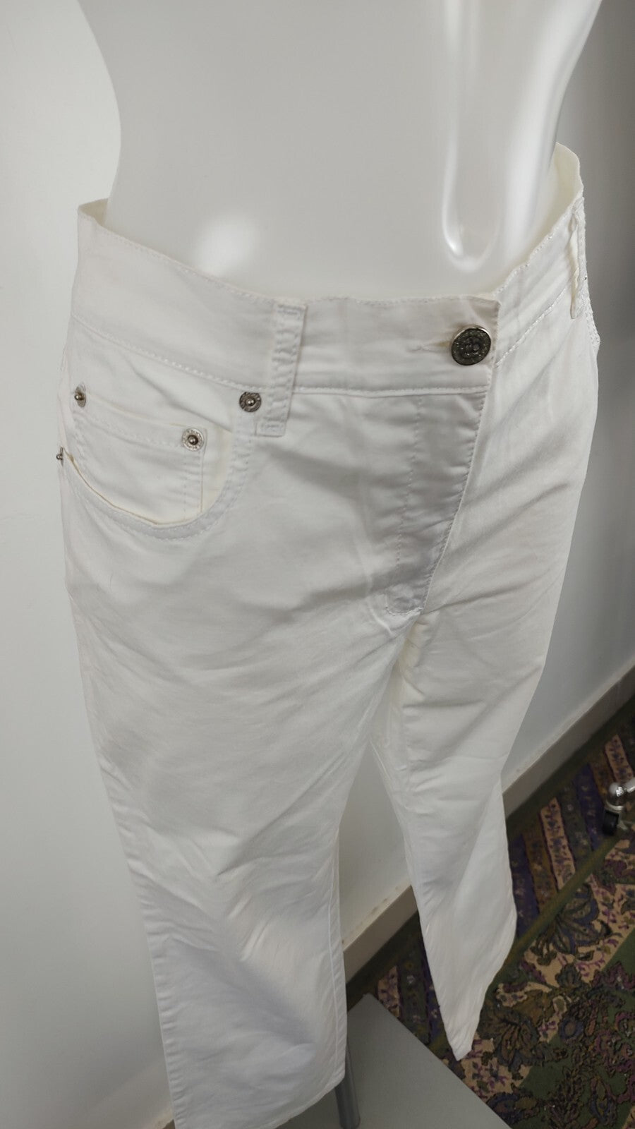 ROCCOBAROCCO PANTALONE CASUAL DONNA TG. 48 WOMAN VINTAGE PANTS COTONE