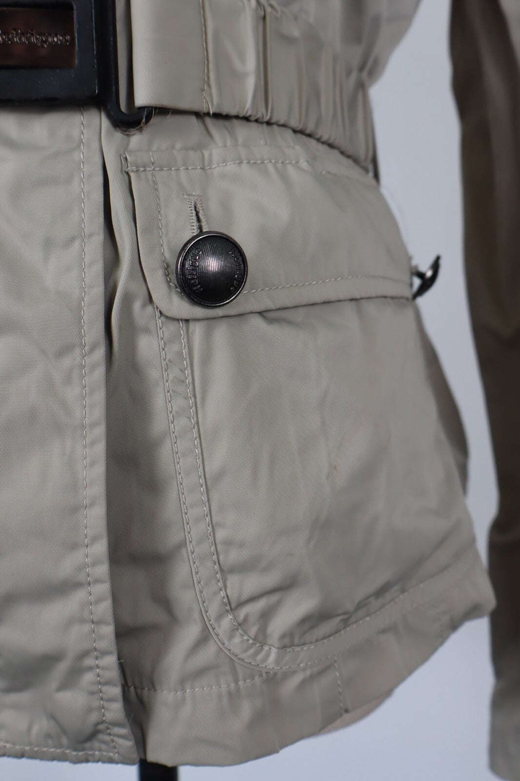 REFRIGUE GIUBBINO IMPERMEABILE CINTURA DONNA TG M WOMAN JACKET CASUAL VINTAGE