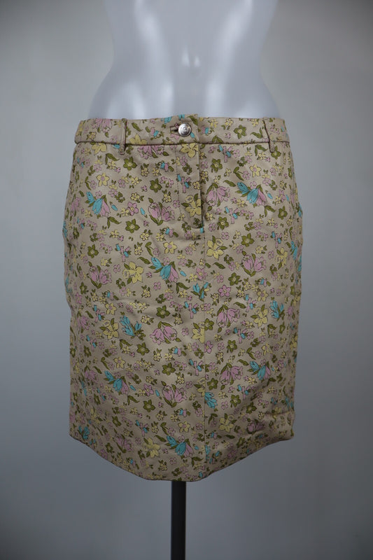 CACHAREL GONNA DONNA WOMAN SKIRT Tg. 44 VINTAGE CASUAL PELLE CUOIO